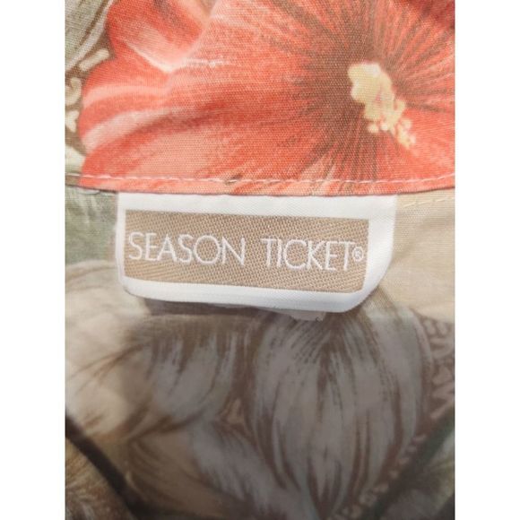 Season Ticket Single Pocket Button Front Floral Print Shirt Women's Size XXL - Picture 5 of 5